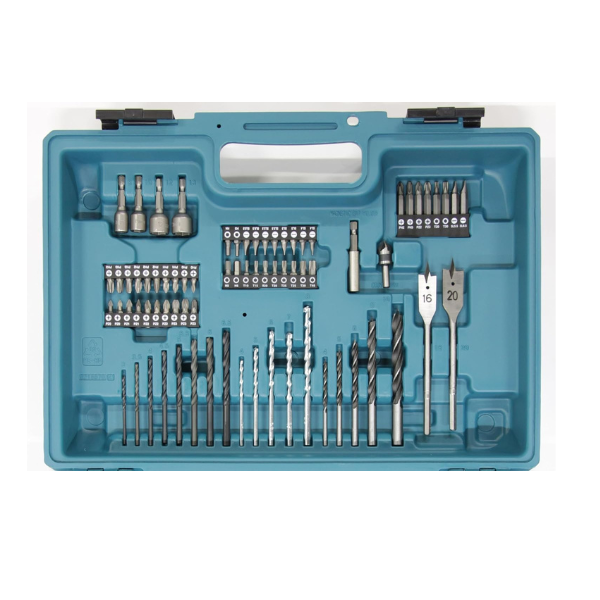 Kit Taladro Makita Percutor y Atornillador 18V Li-Ion kit de 74 accesorios🛠️🏠